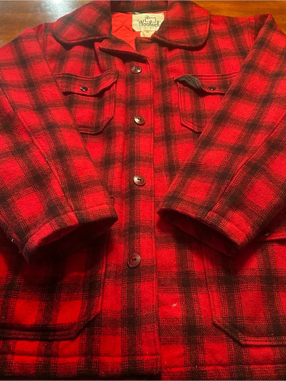 Vintage Woolrich Men’s Plaid Wool Hunting Coat Style 523 Size 38